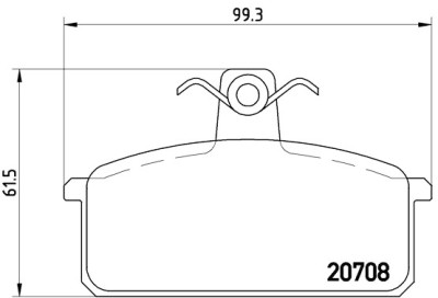 Jogo de 4 pastilhas de freio BREMBO P 23 018
