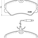 Jogo de 4 pastilhas de freio BREMBO P 23 023