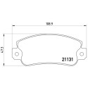 Jogo de 4 pastilhas de freio BREMBO P 23 029