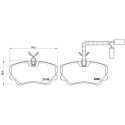 Jogo de 4 pastilhas de freio BREMBO P 23 035