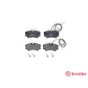 Jogo de 4 pastilhas de freio BREMBO P 23 035