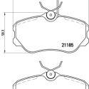 Jogo de 4 pastilhas de freio BREMBO P 23 045