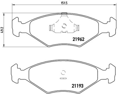 Jogo de 4 pastilhas de freio BREMBO P 23 055