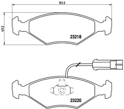 Jogo de 4 pastilhas de freio BREMBO P 23 056