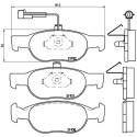 Jogo de 4 pastilhas de freio BREMBO P 23 057
