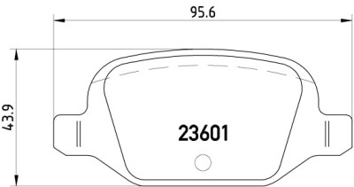 Jogo de 4 pastilhas de freio BREMBO P 23 064