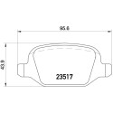 Jogo de 4 pastilhas de freio BREMBO P 23 065