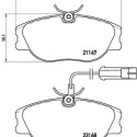 Jogo de 4 pastilhas de freio BREMBO P 23 066