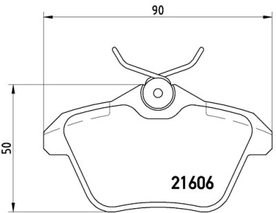 Jogo de 4 pastilhas de freio BREMBO P 23 067