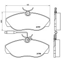 Jogo de 4 pastilhas de freio BREMBO P 23 068