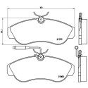 Jogo de 4 pastilhas de freio BREMBO P 23 069