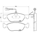 Jogo de 4 pastilhas de freio BREMBO P 23 071