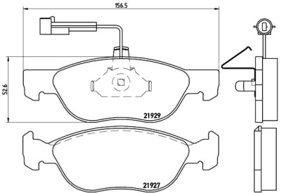 Jogo de 4 pastilhas de freio BREMBO P 23 071