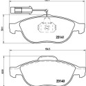 Jogo de 4 pastilhas de freio BREMBO P 23 075