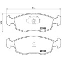 Jogo de 4 pastilhas de freio BREMBO P 23 079