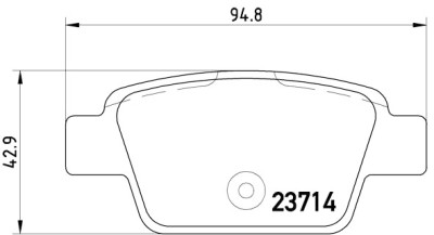 Jogo de 4 pastilhas de freio BREMBO P 23 080