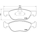 Jogo de 4 pastilhas de freio BREMBO P 23 081