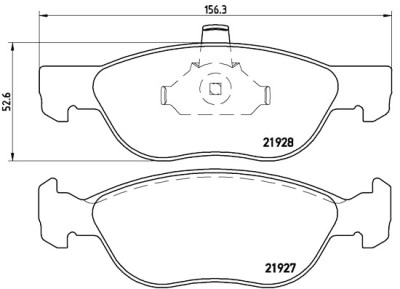 Jogo de 4 pastilhas de freio BREMBO P 23 081