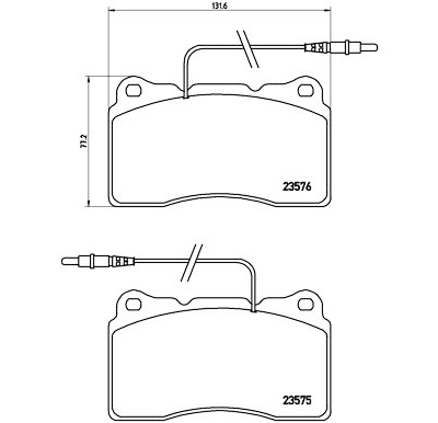 Jogo de 4 pastilhas de freio BREMBO P 23 082