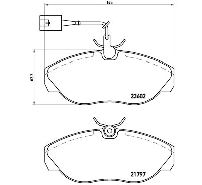 Jogo de 4 pastilhas de freio BREMBO P 23 083