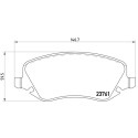 Jogo de 4 pastilhas de freio BREMBO P 23 088