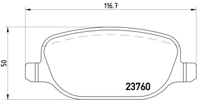 Jogo de 4 pastilhas de freio BREMBO P 23 089