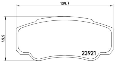 Jogo de 4 pastilhas de freio BREMBO P 23 093