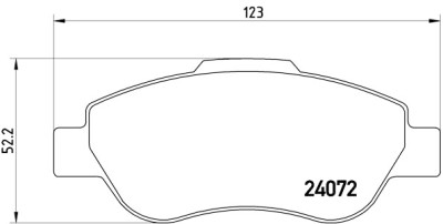 Jogo de 4 pastilhas de freio BREMBO P 23 097
