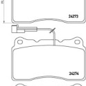 Jogo de 4 pastilhas de freio BREMBO P 23 098
