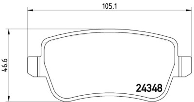 Conjunto de 4 pastilhas de freio BREMBO P 23 101
