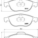 Jogo de 4 pastilhas de freio BREMBO P 23 114