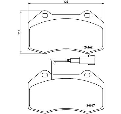 Jogo de 4 pastilhas de freio BREMBO P 23 117
