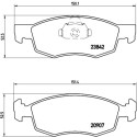 Jogo de 4 pastilhas de freio BREMBO P 23 118