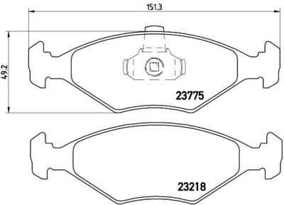 Jogo de 4 pastilhas de freio BREMBO P 23 123