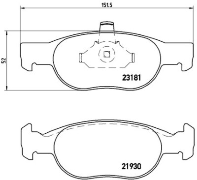 Jogo de 4 pastilhas de freio BREMBO P 23 125