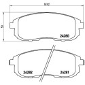 Jogo de 4 pastilhas de freio BREMBO P 23 126