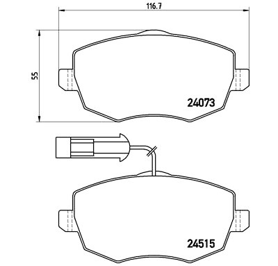 Jogo de 4 pastilhas de freio BREMBO P 23 127