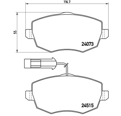 Jogo de 4 pastilhas de freio BREMBO P 23 128