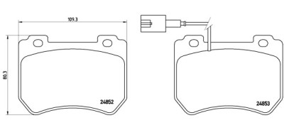 Jogo de 4 pastilhas de freio BREMBO P 23 129