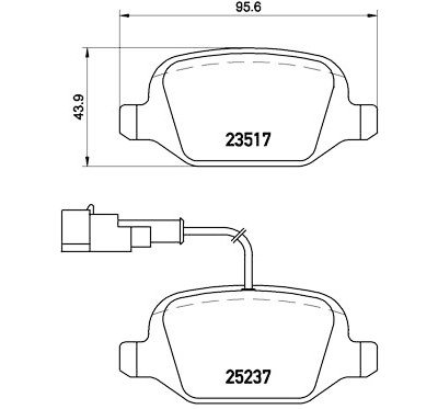 Jogo de 4 pastilhas de freio BREMBO P 23 131