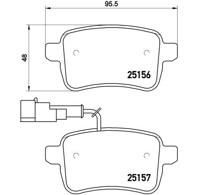Jogo de 4 pastilhas de freio BREMBO P 23 133
