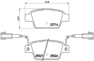 Jogo de 4 pastilhas de freio BREMBO P 23 135