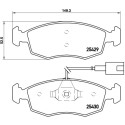 Jogo de 4 pastilhas de freio BREMBO P 23 138