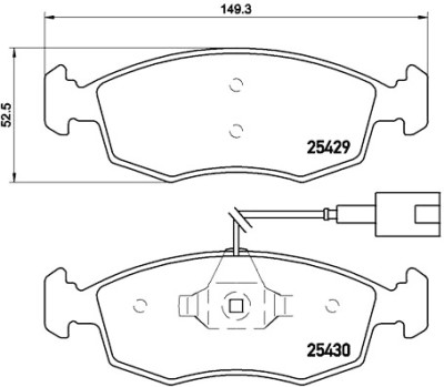 Jogo de 4 pastilhas de freio BREMBO P 23 138