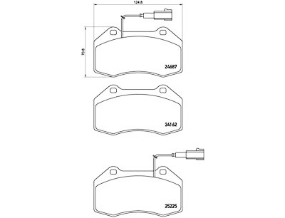 Jogo de 4 pastilhas de freio BREMBO P 23 139