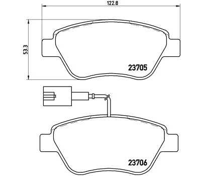 Jogo de pastilhas de freio BREMBO P 23 141
