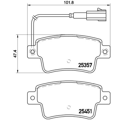 Jogo de 4 pastilhas de freio BREMBO P 23 142