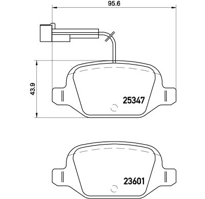 Jogo de 4 pastilhas de freio BREMBO P 23 146