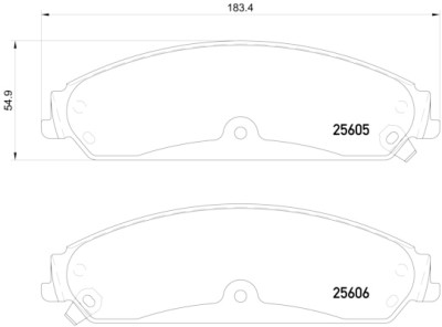 Jogo de 4 pastilhas de freio BREMBO P 23 149