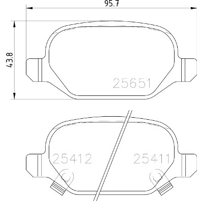 Jogo de 4 pastilhas de freio BREMBO P 23 151